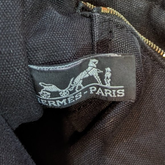 Hermès Herline Fourre Tout PM Gray/Black Tote Bag Small w COA and Hermes box - Picture 5 of 10